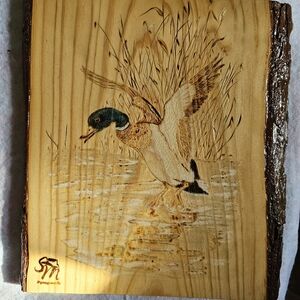 Handcrafted Wooden Duck Art